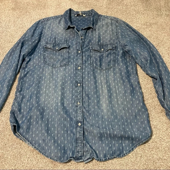 Calvin Klein Long Sleeve Denim Shirt M - Picture 9 of 15